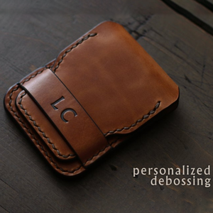 محفظة رجالية محمولة مخصصة من الجلد الحقيقي فاخرة لحمل العملات والبطاقات - Product Image 5
