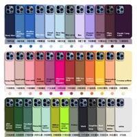 Coque en silicone liquide souple pour iPhone 17 16 15 14 13 12 11 Pro Max Plus, toucher doux, couleur unie mate, protection intégrale antichoc
