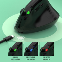 Ratón Inalámbrico Ergonómico Vertical Acer OMR217, Modo Dual, Pantalla Digital de Energía, DPI Ajustable y Recargable para Portátiles Windows