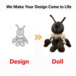 Lindo Peluche <span class=keywords><strong>de</strong></span> Hormiga Negra, Juguete <span class=keywords><strong>de</strong></span> Insecto Realista para Decoración <span class=keywords><strong>de</strong></span> Mesa o Dormitorio, Regalo <span class=keywords><strong>de</strong></span> Cumpleaños, Logotipo Personalizado, Venta al Por Mayor - Product Image 2