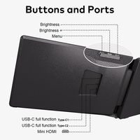 Moniteur portable 15,3 pouces, écran LCD double pour ordinateur portable, écran secondaire FHD, électronique grand public, moniteur mobile 2026