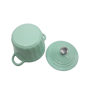 Petite marmite à soupe <span class=keywords><strong>en</strong></span> <span class=keywords><strong>fonte</strong></span> émaillée vert menthe <span class=keywords><strong>vintage</strong></span>, facile à nettoyer, compatible four, <span class=keywords><strong>cocotte</strong></span> <span class=keywords><strong>en</strong></span> <span class=keywords><strong>fonte</strong></span> - Product Image 5