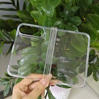 Coque de téléphone en PC transparent et TPU avec protection avant en verre pour iPhone Duo, coque rigide antichoc pliable