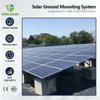 Système de montage au sol solaire KINGSOLAR, testé contre la pulvérisation de sel pendant 1000 heures pour les environnements côtiers, certifié CE ISO, fournisseur d'usine OEM