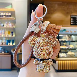 <span class=keywords><strong>Porte</strong></span>-clés métal de luxe Mode Cristal Strass Grosse Tête Ours Gland <span class=keywords><strong>Porte</strong></span>-clés strass Bracelet <span class=keywords><strong>Porte</strong></span>-clés - Product Image 6