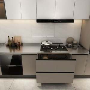 Black Modern <b>Kitchen</b> Cabinets Complete <b>Furniture</b> Wood <b>Kitchen</b> Cabinet Designs - Product Image 2