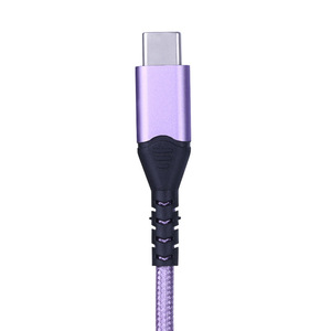 Lung Kay <b>Usb</b> <b>To</b> Type C Data <b>Cable</b> 3A Fast Charging Red Braided For Android And Apple Devices - Product Image 4