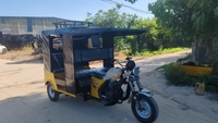 Motocyclette à trois roues à essence, tuk-tuk à double cabine à essence, taxi pour passagers, 6 places, motocyclette à trois roues