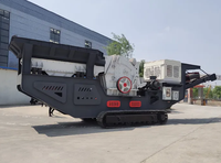 Concasseur de pierres mobile sur chenilles avec moteur de pompe PLC et moteur pour l'exploitation minière, mobilité tout-terrain, capacité max. 450 t/h