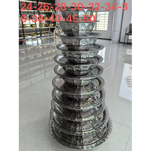 Grand Bol en Acier Inoxydable <span class=keywords><strong>de</strong></span> 24-50 cm avec Couvercles, Multiples Spécifications Disponibles - Product Image 1