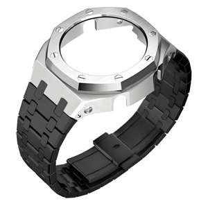 Kit de Modification Lionorm Ga2100 4ème Génération avec Bracelet en Métal et Lunette en Acier Inoxydable Incrustés de Diamants et Pierres Précieuses pour <span class=keywords><strong>Montre</strong></span> G-Shock GA2100 - Product Image 4