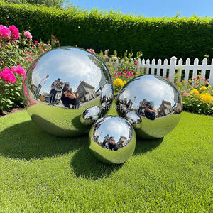 200mm 150mm 100mm 3 Set paslanmaz çelik içi boş top ayna cilalı parlak küre - Product Image 1