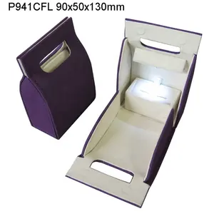 Novedad creativa anillo personalizado collar brazalete embalaje personalizado joyería caja de exhibición con luz LED