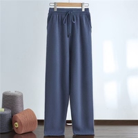 Nouveau pantalon large en cachemire pour homme, décontracté et élastique, idéal pour l'automne et l'hiver