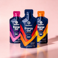 Sacs d'emballage pour boissons personnalisés avec logo de marque privée, écologiques, biodégradables en PLA, pour nutrition sportive et gels énergétiques
