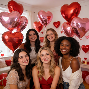 بالونات على شكل قلب من رقائق الألومنيوم باللون الأحمر والوردي مقاس 18 بوصة من ياتشن، 12 قطعة لتزيين حفلات عيد الحب والذكرى السنوية والزفاف - Product Image 3