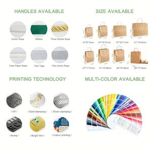 Sacs d'expédition en papier kraft blanc et brun biodégradable personnalisés pour la vente en gros, pour la boulangerie, avec logo en relief - Product Image 4