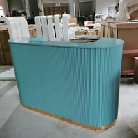 Comptoir de réception d'hôtel de luxe moderne, comptoir de caisse en bois massif, hauteur réglable pour salon de beauté, restaurant, bar, hôpital, salle de sport
