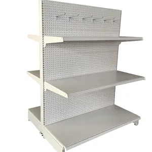 Hongye Factory Perfo rated Rückwand Regal Custom ized Retail Display Rack Stahlst änder Lager regal Metall Gondel für den Laden