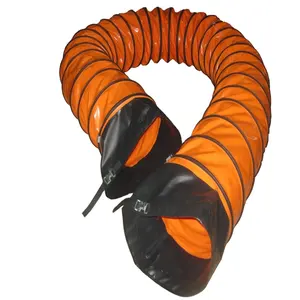 350mm x 5m Werks-Direkt verkauf PVC-beschichteter flexibler Kanal mit Gürtels chn allen anschluss, Trockner entlüftung schlauch produkt