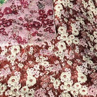 Tissu floral de style peinture à l'huile de style encre rurale en gros pour vêtements pour femmes robes jacquard shorts sacs tissus