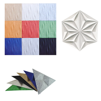 Panneau acoustique en fibre de polyester 3D ignifuge, panneau mural absorbant le son, panneau décoratif pour plafond, pour bureau, école, maternelle