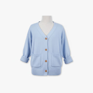 100% Acrylic Anti-Wrinkle Vietnam Cable Knit <b>Cardigan</b> 4 button Pocket <b>Cardigan</b> Full Casual V-neck Solid color - Product Image 1