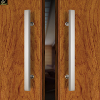 Poignée de porte d'entrée de type H en acier inoxydable pour porte principale en métal, bois et verre pour montage arrière