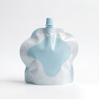 Pochette souple alimentaire de 100 ml avec bec verseur, design stand-up pour emballage de boissons liquides, impression personnalisée du logo par gravure, réutilisable, en PET/PE