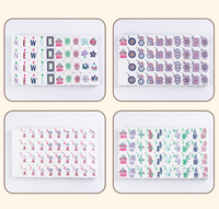 Ensemble de Mahjong de Luxe, Tuiles de Mahjong Américain, 1 Ensemble Minimum, Ensemble de Mahjong Personnalisé, Tuiles de Mahjong Grises en Acrylique 160 Tuiles 30mm, Jeu de Voyage