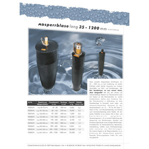 ABSPERRBLASE - CUSCINO DI TENUTA LUNGO VARIABILE 600 - 1200 MM Ø CON ACCOPPIAMENTO AD ARIA COMPRESSA - Product Image 4