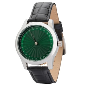 Đồng hồ sang trọng màu xanh đậm quay số với 24 phân đoạn mô hình xem Nga 24 giờ đồng hồ thạch anh Nam - Product Image 1