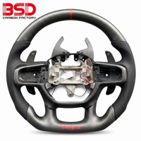 Volant de course personnalisé en cuir forgé et fibre de carbone pour Dodge 2018-2027 Ram TRX 1500/2500/3500/4500