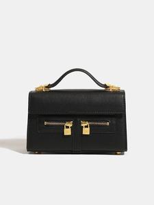 Bolso de Moda para Mujer, Diseño Retro de Alta Gama, con Cierre de Cremallera y Múltiples Bolsillos, en Poliéster, Estilo Nicho, Combinable con Todo, Pequeño y Cuadrado - Product Image 3