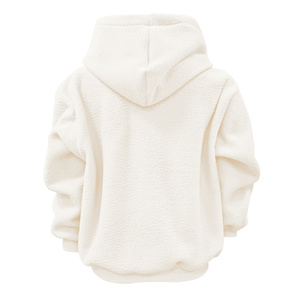 Sweat-shirt à capuche pour <span class=keywords><strong>femme</strong></span> avec grande poche pour animaux de compagnie, porte-chien/chat, hauts de sport en polyester, polaire Sherpa, sac de transport avec grande poche - Product Image 4