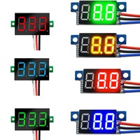 Modul Tampilan LED Mini 0,36 Inci DC0-100V Voltmeter Digital Catu Daya AC/DC untuk Mobil Sepeda Motor