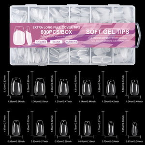 BIN 600 piezas/caja Puntas de <span class=keywords><strong>uñas</strong></span> de gel suave mate de cobertura completa Almond, Puntas de <span class=keywords><strong>uñas</strong></span> postizas francesas cortas <span class=keywords><strong>cuadradas</strong></span> y tipo ataúd, Proveedor de puntas de extensión de <span class=keywords><strong>uñas</strong></span> - Product Image 4