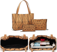 Sac à main géométrique pour femme, sac en liège écologique, portefeuille et ensemble de main pour femme