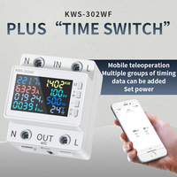 KWS-302 Dispositif de protection intelligent 8-en-1 Wi-Fi contre les fuites à la terre, les surtensions et les sous-tensions, relais, interrupteur, disjoncteur, compteur d'énergie KWh D378