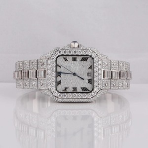 Montre en diamant moissanite la plus vendue, style bijoux de luxe pour femmes, bracelet quartz, montre cadeau pour dames, disponible au meilleur prix du marché - Product Image 5