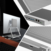 RTC Fanless Mini PC mit Intel 12. 13. Generation Core I3/i5/i7 DDR4 64GB 5 HDMI 2Lan Embedded Mini PC für Industrie-und Büro zwecke