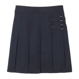 ילדים בית ספר חצאית עיצובים בבית ספר התיכון קפלים קצר חצאית עם אבזם כפול