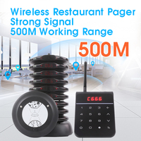 Système de téléavertisseur de restaurant sans fil Système de téléavertisseur de file d'invités Étanche 20 sous-verres Anneau Flash Vibreur pour Food Court Cafe Shop