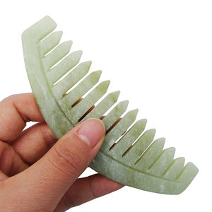 Peigne Gua Sha en <span class=keywords><strong>jade</strong></span> Xiuyan, outil de massage pour la tête et les méridiens, outil de beauté d'acupression manuel - Product Image 3