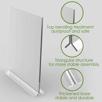 Présentoir de Table en Acrylique Double Face A4/A5 Personnalisé – Support de Menu Polyvalent, Porte-Cartes de Visite, Panneau Publicitaire