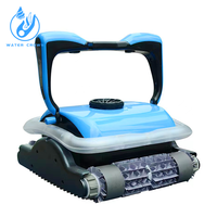 Robot de nettoyage de piscine automatique Water Crown avec chariot et télécommande, beau, durable, efficace avec des fonctions d'escalade des murs