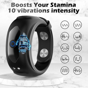 10-frequency <b>vibration</b> watch, semen-locking ring, magnetic <b>rechargeable</b> <b>vibrating</b> penis training masturbation ring, prostate - Product Image 4
