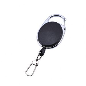 Wholesale Hot Sell <b>Custom</b> Logo Retractable Heavy Duty Wire <b>Key</b> Keychain Holders Metal Badge Reel - Product Image 6