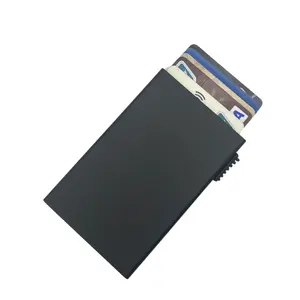 Listo para venta al por mayor: cartera inteligente antirrobo RFID premium y elegante combinación de portatarjetas de identificación con protección de tarjeta de crédito de metal sólido