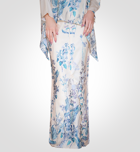 SIPO Eid Baju Raya Malaysia Musulman Women Crepe Embroidery Printed Floral <strong>Flare</strong> Cutting Dresses Modern Baju Kurung - Product Image 2